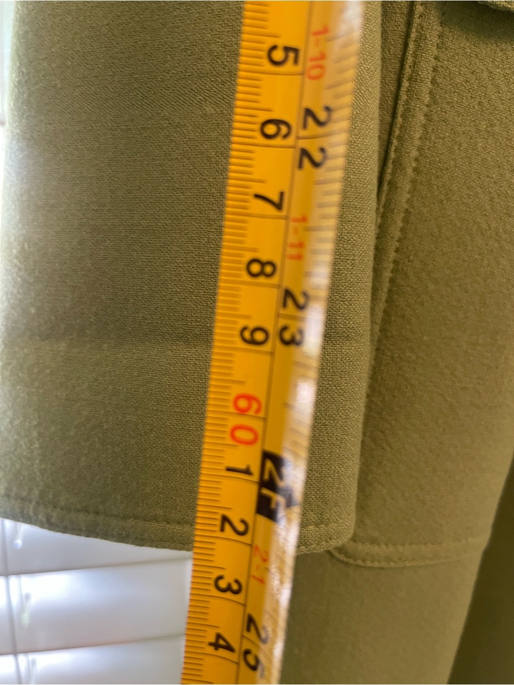 Worth Olive Green Long Blazer Coat - Picture 12 of 12